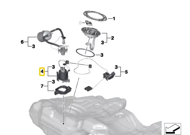 NEW BMW 7 F01 F02 RIGHT SIDE FUEL TANK PUMP UNIT 7217261 16117217261 ORIGINAL