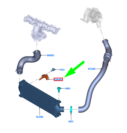 new ford transit mk4 air charge temperature sensor 2006019 original