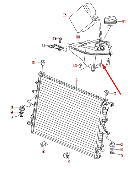 new audi q7 4l expansion coolant tank 7l0121407f 3.0 diesel original