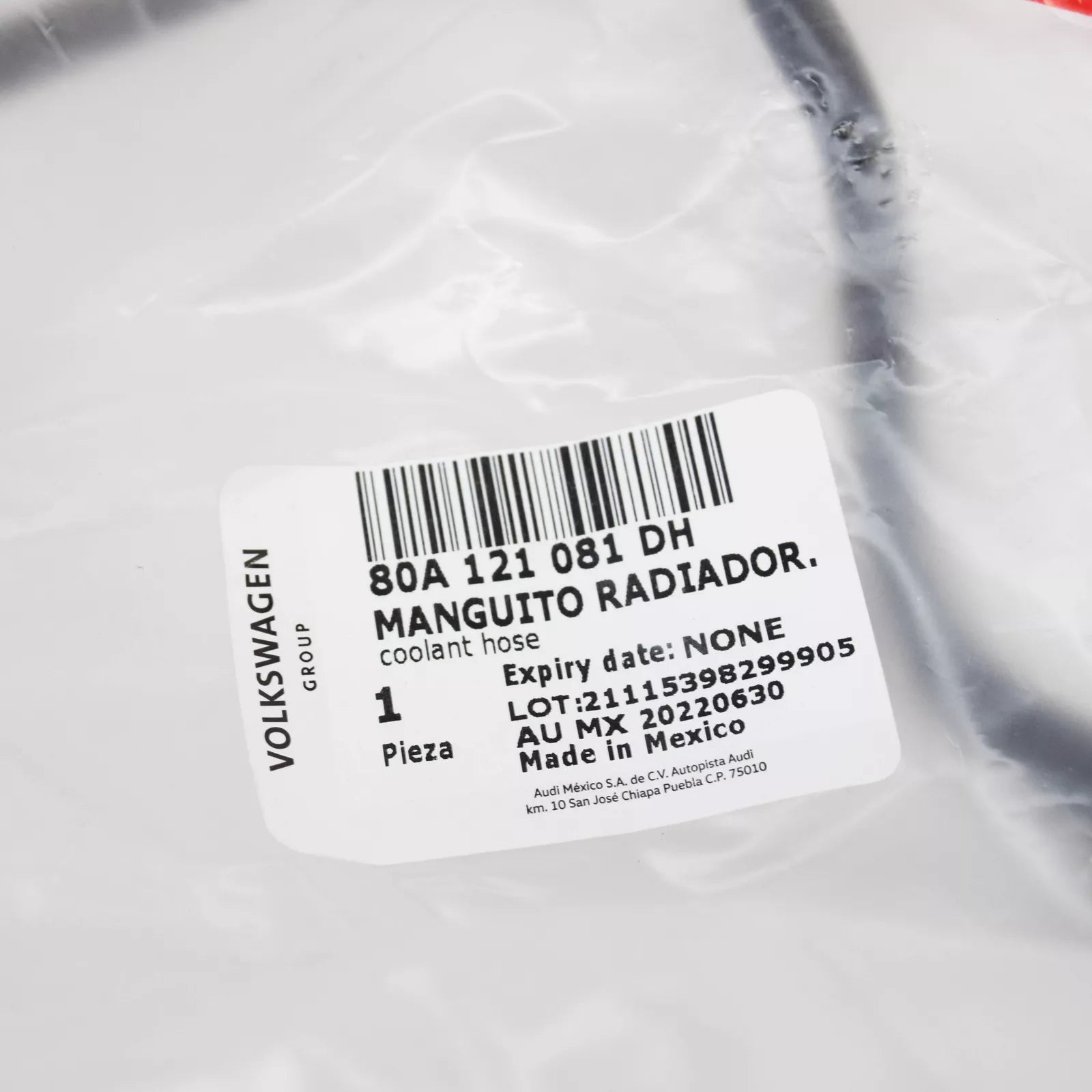 NEW AUDI Q5 FY ENGINE COOLANT BYPASS HOSE 80A121081DH ORIGINAL