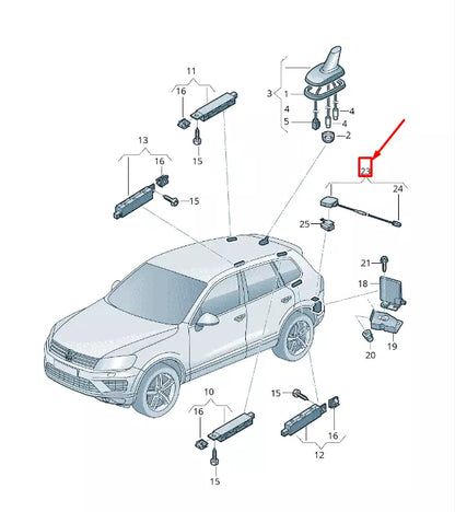 NEW VW TOUAREG 7P MK2 AERIAL 3F0035500A