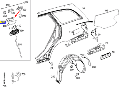 NEW MERCEDES-BENZ E S212 FUEL TANK FLAP A2127570000 ORIGINAL