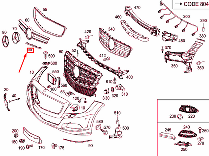new mb cls c218 radiator grille top left trim strip a2188850321 original