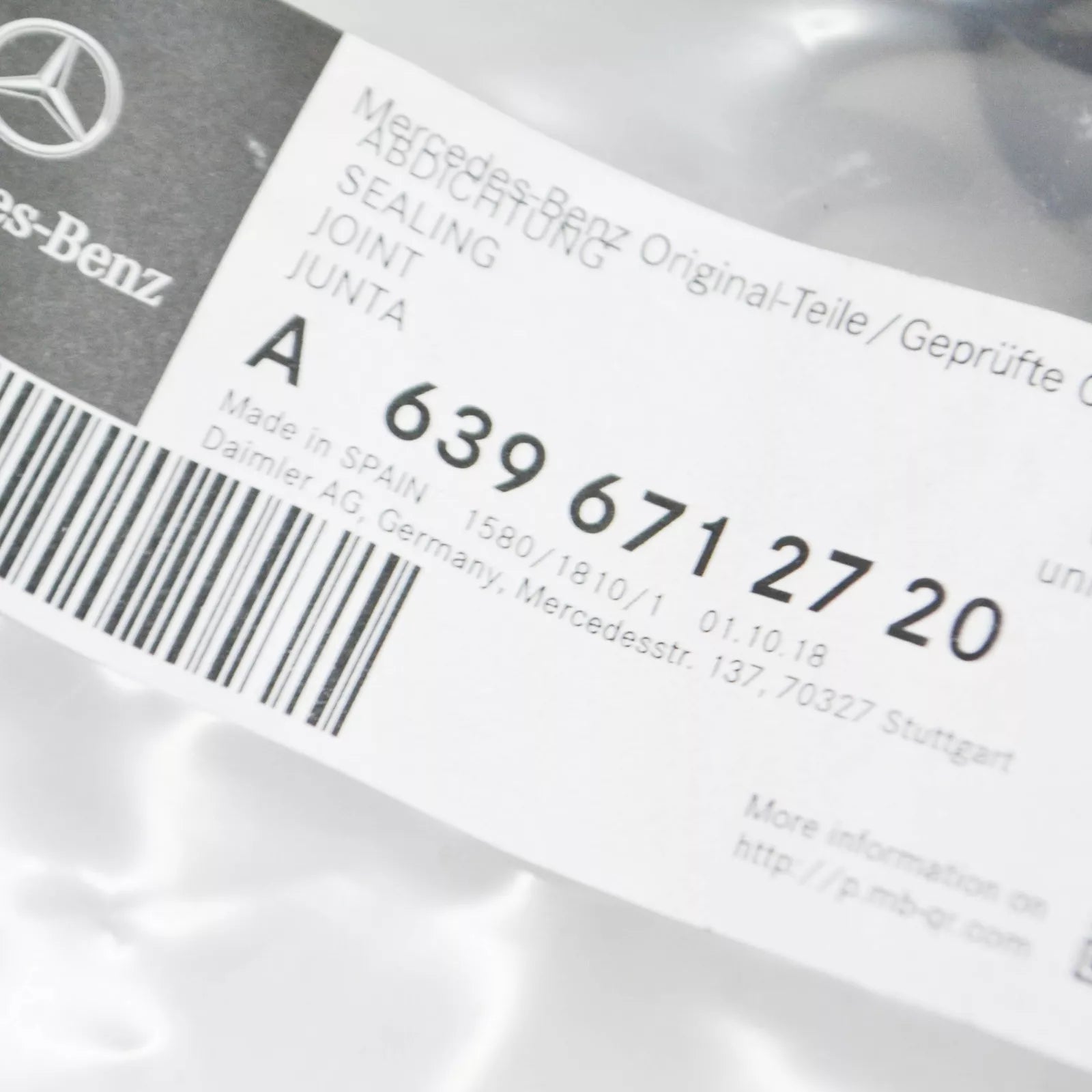 NEW MERCEDES-BENZ VITO W639 REAR VENTILATOR WINDOWS SEAL A6396712720 ORIGINAL