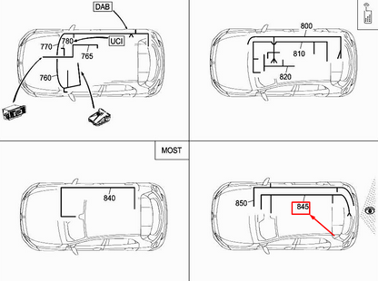 new mercedes-benz gla x156 rear-view camera wiring harness a1565406106 original