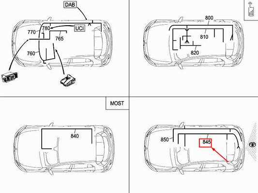 new mercedes-benz gla x156 rear-view camera wiring harness a1565406106 original