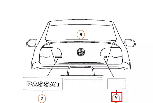 NEW VW PASSAT B6 REAR TRUNK BOOT LID EMBLEM BADGE 3C0853675FGQF