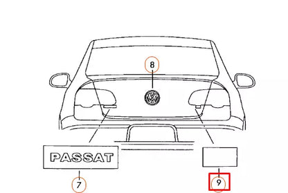 NEW VW PASSAT B6 REAR TRUNK BOOT LID EMBLEM BADGE 3C0853675FGQF