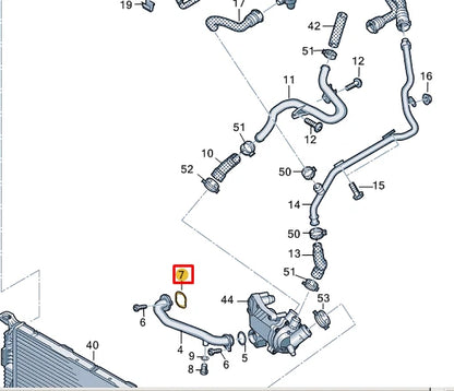 NEW AUDI A5 CABRIO 8F COOLANT SYSTEM WATER PIPE SEAL 079103121BG ORIGINAL
