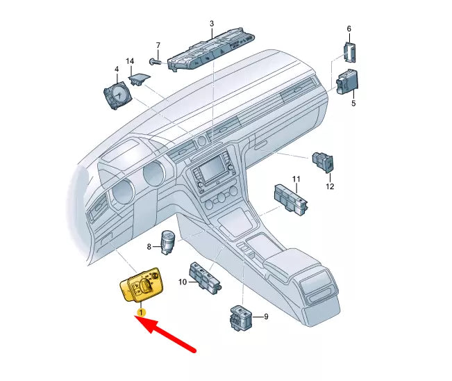 NEW VOLKSWAGEN ARTEON 3H7 HEADLIGHT MULTI SWITCH 3G8941633BICX ORIGINAL