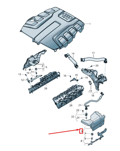 NEW AUDI Q7 4M LEFT ENGINE INTAKE MANIFOLD COVER 4M0103925B