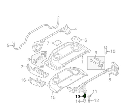 NEW AUDI R8 SPYDER 427 429 RADIATOR SUPPORT PANEL CLIP 427721526A ORIGINAL