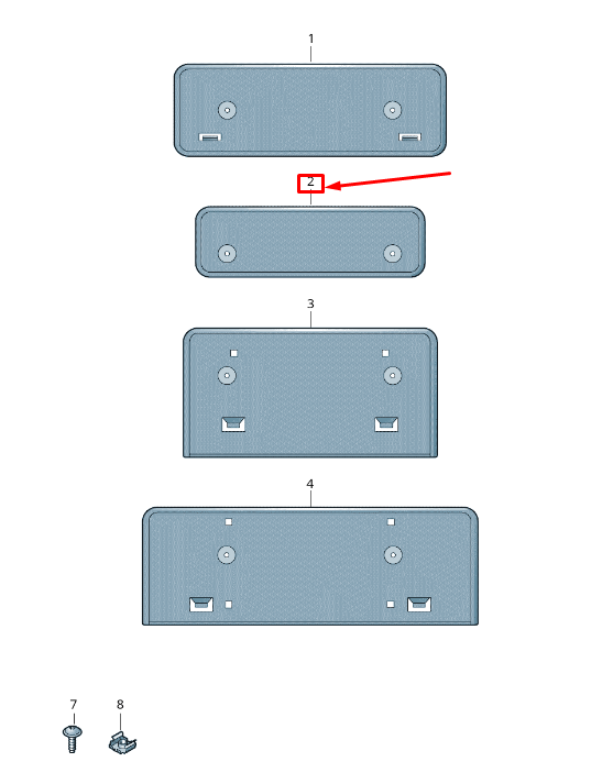 new audi a5 f5 front bumper license plate holder 8w6807285adrp5 original