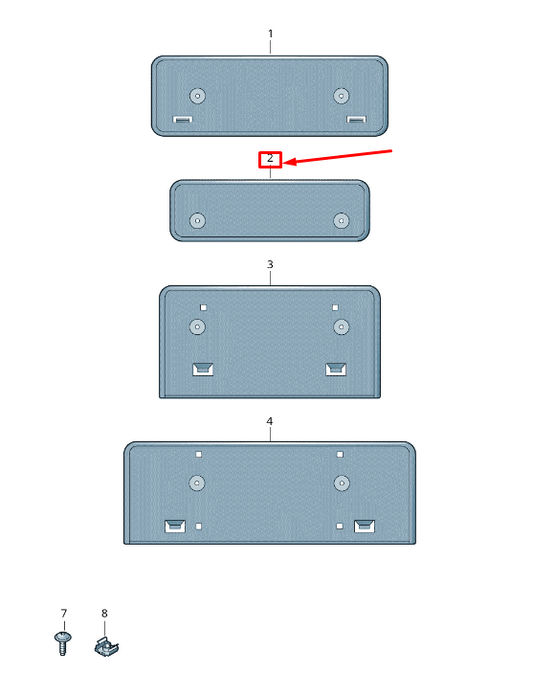 new audi a5 f5 front bumper license plate holder 8w6807285adrp5 original