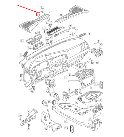 new vw golf mk7 left plenum chamber cover trim rhd 5g2819403b9b9 original