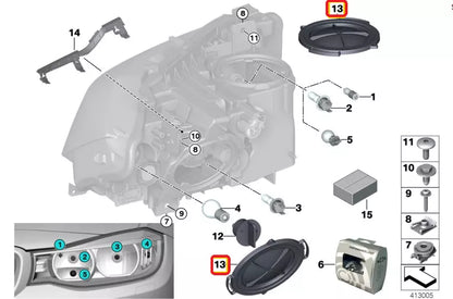 NEW BMW F30 F31 HEAD LIGHT LAMP CAP DUST BULB COVER 7311241
