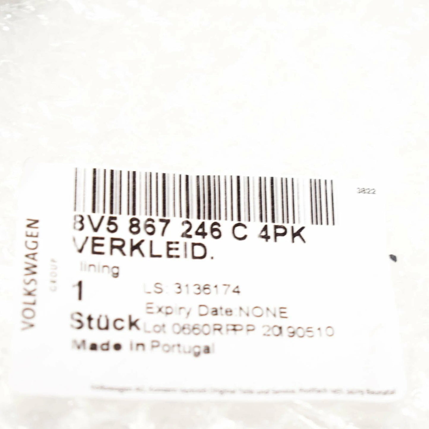 NEW AUDI A3 CABRIO 8V RIGHT SIDE C PILLAR TRIM 8V5867246C4PK