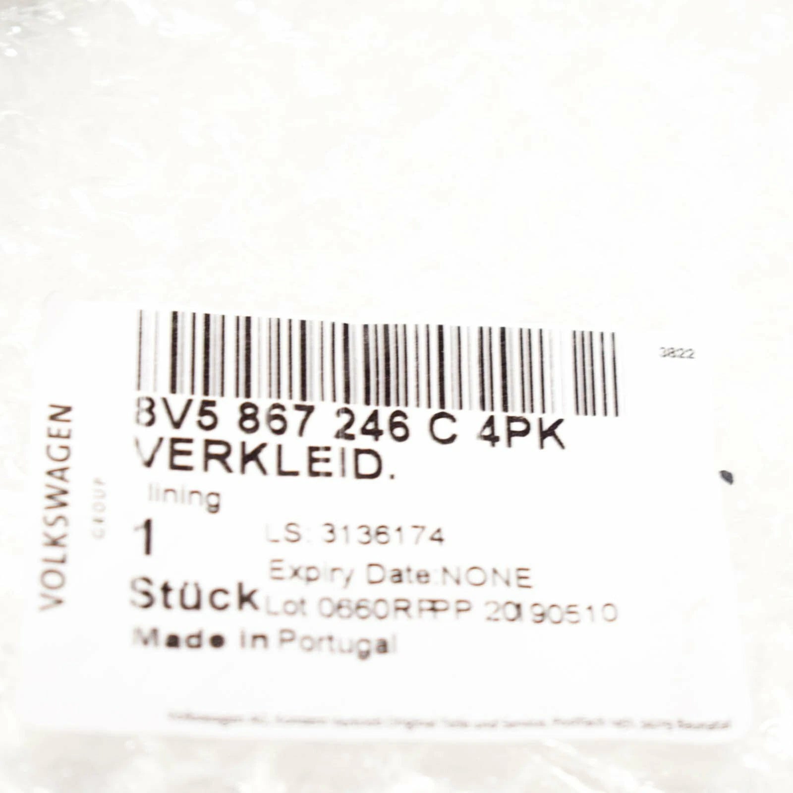 NEW AUDI A3 CABRIO 8V RIGHT SIDE C PILLAR TRIM 8V5867246C4PK