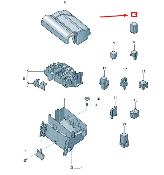 NEW VOLKSWAGEN GOLF 5G MK7 GLOW PLUG CONTROL UNIT 03L907282B ORIGINAL