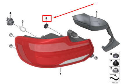 new bmw 2 cabrio f23 tail light gasket 63217490927 7490927 original