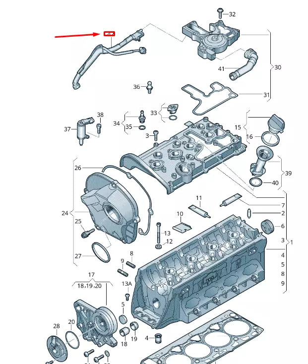 NEW VW TRANSPORTER VI T6 BREATHER HOSE 06H103213Q