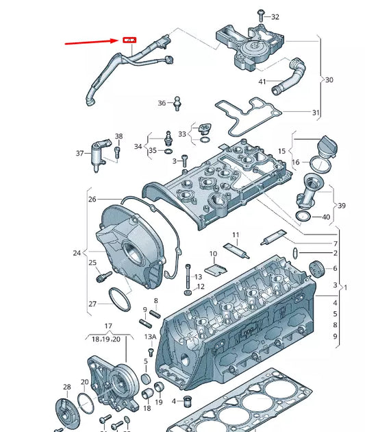 NEW VW TRANSPORTER VI T6 BREATHER HOSE 06H103213Q