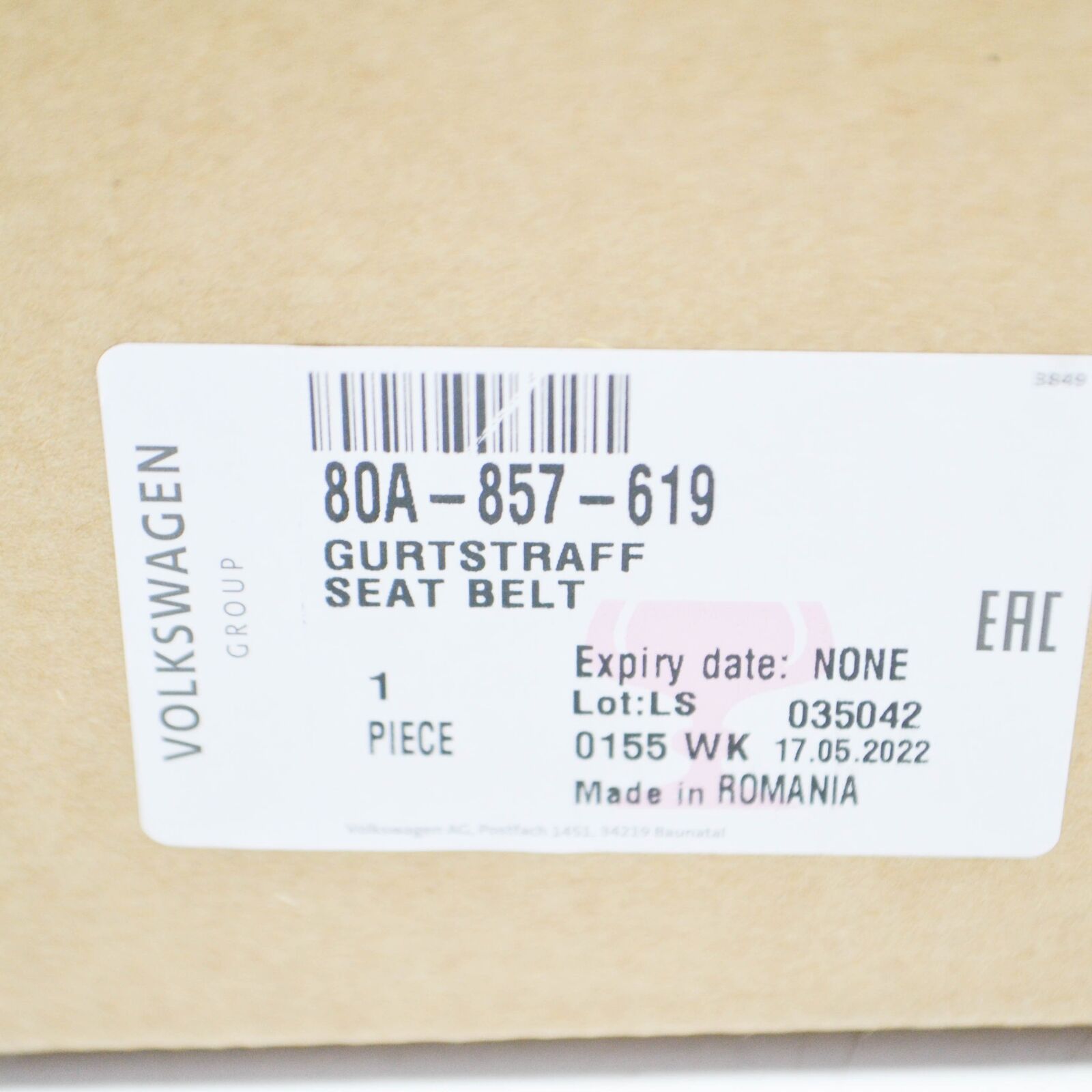 new audi q5 80a front left seat belt tensioner 80a857619 2019 original