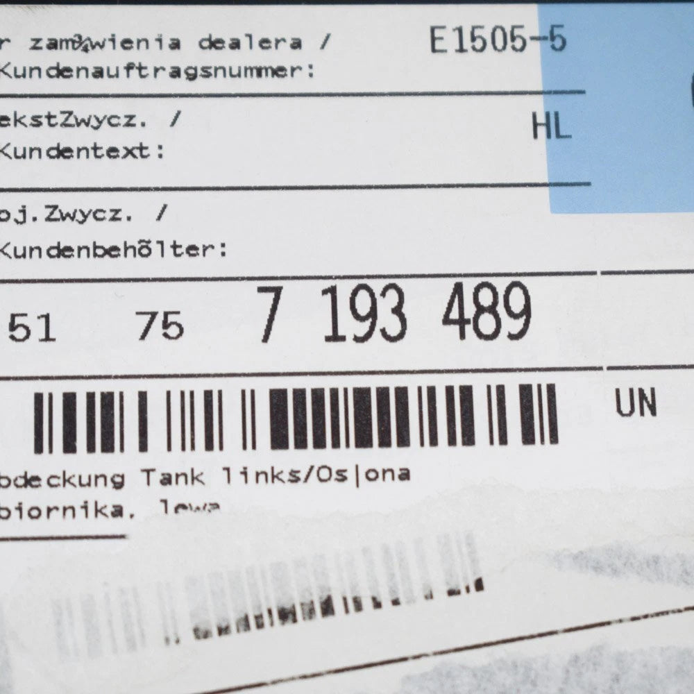 NEW BMW 5 F07 REAR LEFT FUEL TANK COVER 51757193489 7193489 ORIGINAL