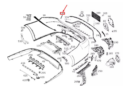 NEW MERCEDES-BENZ E C238 REAR BUMPER LEFT COVER GRILLE TRIM A2388858700 ORIGINAL