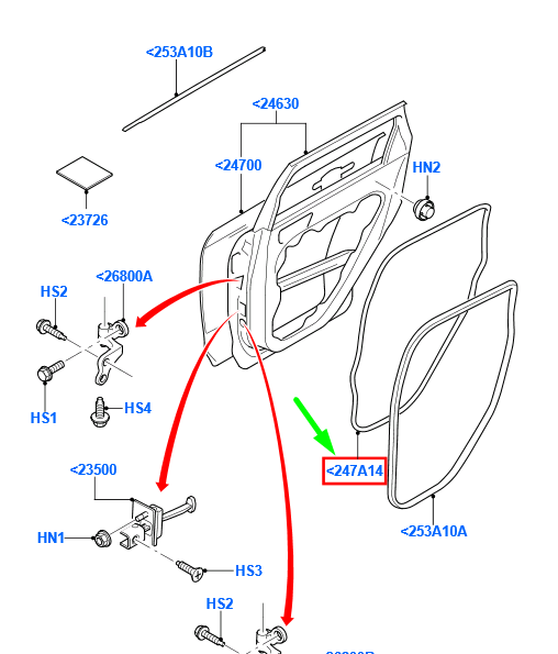 new ford focus mk2 rear left door seal 4m51-a247a15-ag 1495867 original