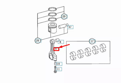 NEW MERCEDES-BENZ E W210 CONNECTING ROD A6030302920 ORIGINAL
