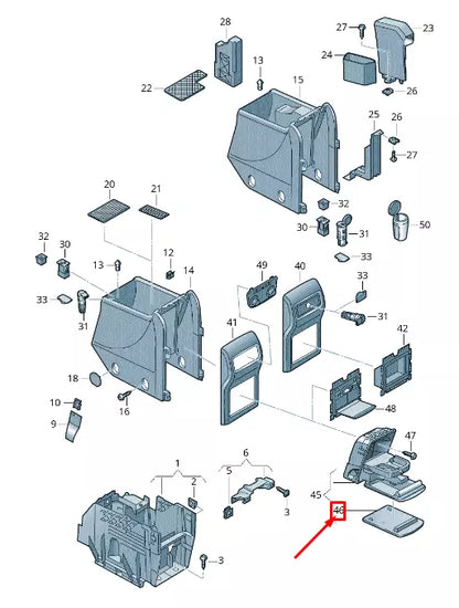 NEW VW SHARAN 7N REAR CUPHOLDER LID 7N086254395T