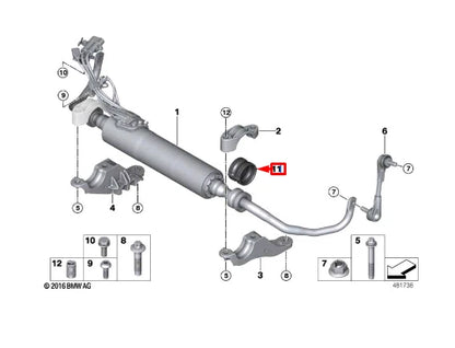 NEW BMW 5 G30 FRONT AXLE STABILIZER RUBBER MOUNTING 37116876829 ORIGINAL