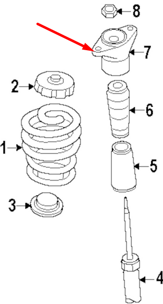 new audi a6 c6 rear upper shock mount 4f0513353d original