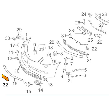 NEW MERCEDES BENZ CL C216 FRONT BUMPER LICENSE HOLDER A21688504819051 ORIGINAL