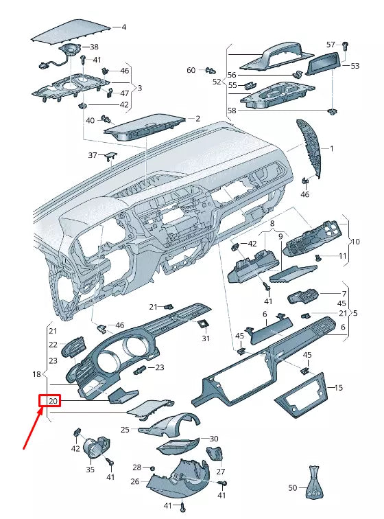 NEW VW TOURAN 5T STOWAGE COMPARTMENT INSERT LHD 5TB858167HX5