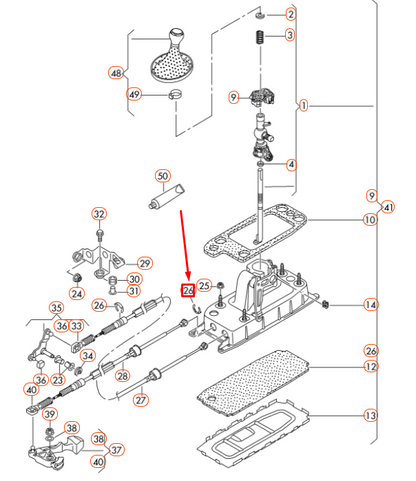new audi a1 mk1 gearshift cable retaining washer 1j0711280c original