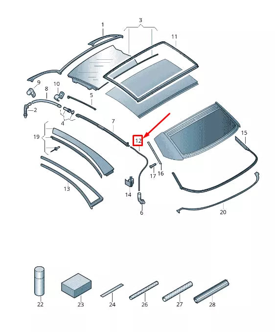 NEW VW EOS 1F REAR LEFT WATER DRAINAGE HOSE 1Q0871711B