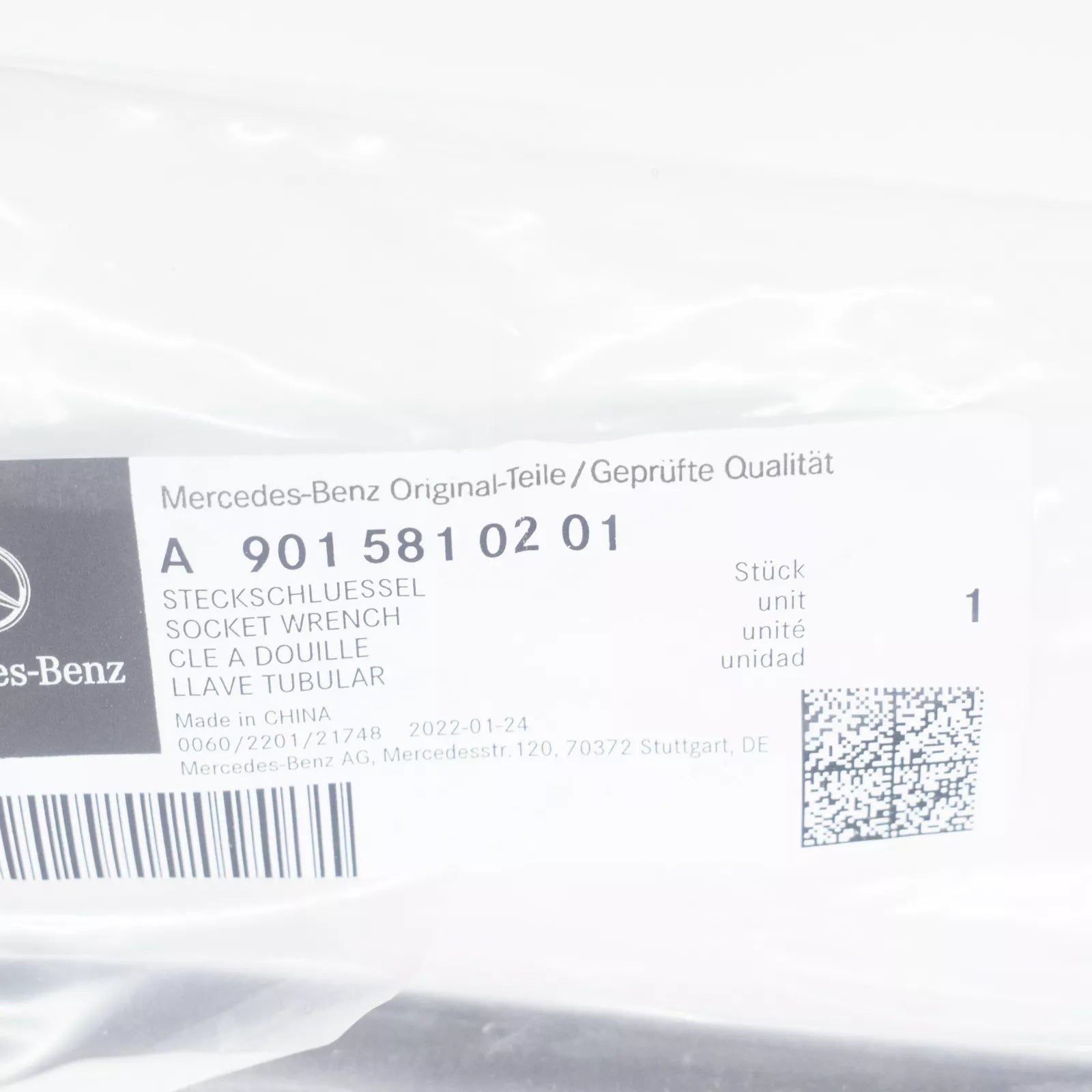 NEW MERCEDES-BENZ SPRINTER W903 WHEEL NUT SOCKET WRENCH A9015810201 ORIGINAL