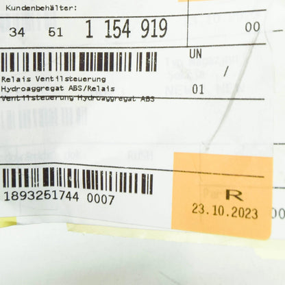 NEW BMW 3 E30 VALVE CONTROL ABS HYDRAULIC UNIT RELAY 34511154919 1154919