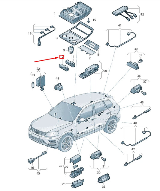 NEW VW TOUAREG 7P MK2 TELEPHONE CONTROL PANEL 7P6959619DPA2