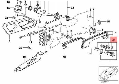 NEW BMW E34 E36 DOOR LOCK CYLINDER LEFT REPAIR KIT 8135959 51218135959 ORIGINAL