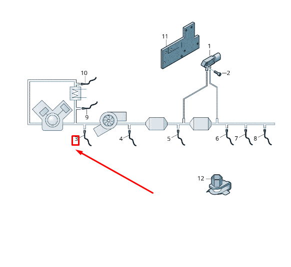 new vw transporter vi t6 exhaust gas temperature sensor 03n919529g original