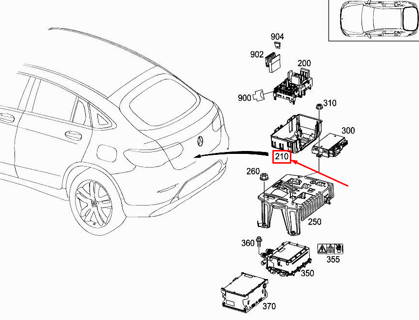 new mercedes-benz glc x253 fuse box cover a2055400840 original