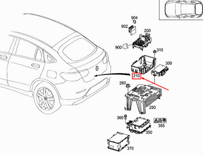 new mercedes-benz glc x253 fuse box cover a2055400840 original
