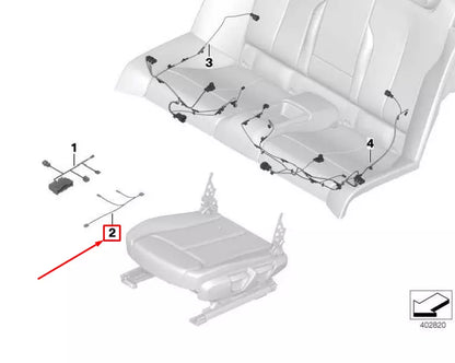 NEW BMW 1 F21 ADAPTER WIRE FOR LUMBAR SUPPORT 61129258214 9258214 ORIGINAL