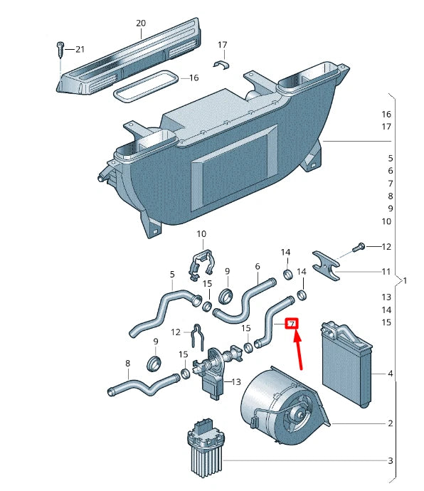 NEW VW CRAFTER 2F MK1 HEAT EXCHANGER FEED COOLANT PIPE 2E0819911B