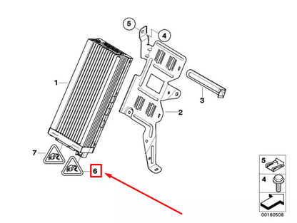 NEW BMW 5 E60 SOCKET HOUSING 1383502 61131383502 ORIGINAL