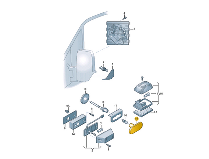 new vw crafter 2f side outer turn signal led indicator 2e0945061d original