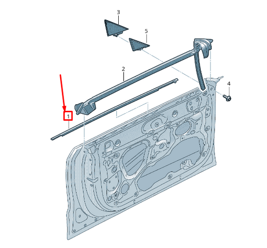 new audi a7 sportback 4k front rh outer window slot seal 4k8837476at94 original